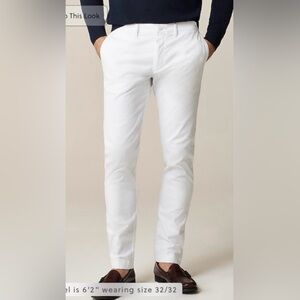 J.Crew 484 Slim-fit stretch chino pant in white